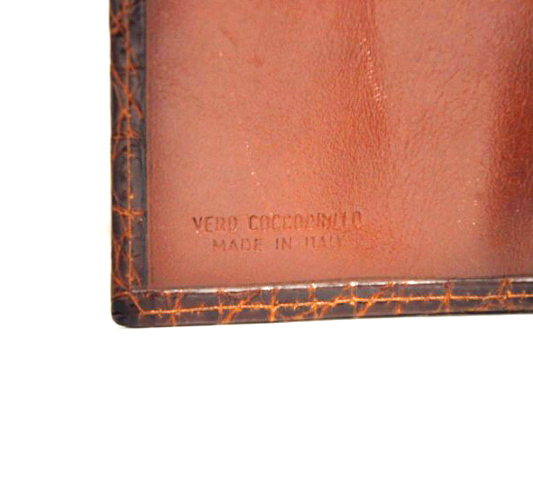 Portafoglio in pelle di coccodrillo ~ Arte Vintage Shop