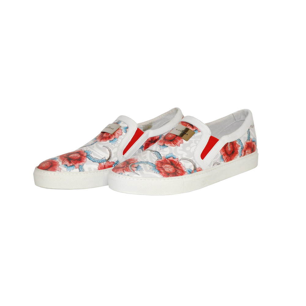 Sneakers John Richmond uomo in pelle e dettagli rossi 10131/CP