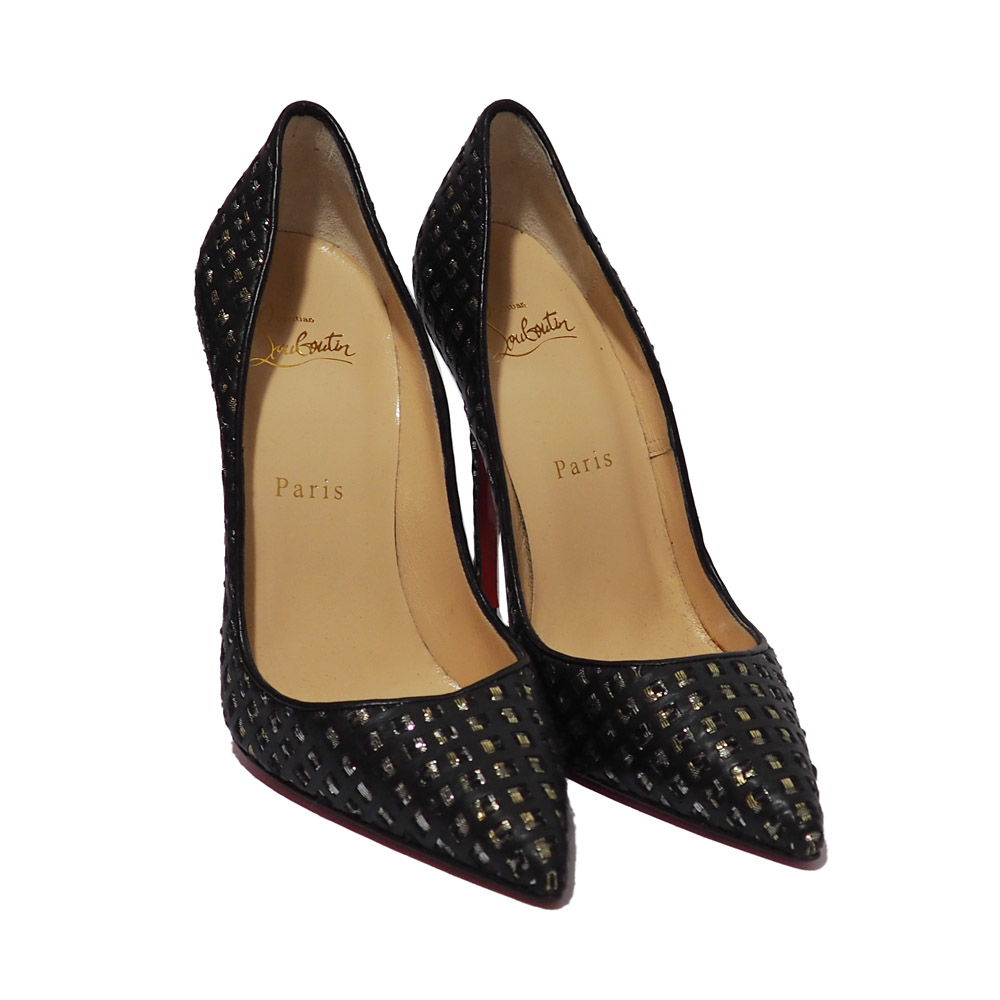 Christian Louboutin Continuativa décolleté kate 10 nere verniciate -  3191411BK01