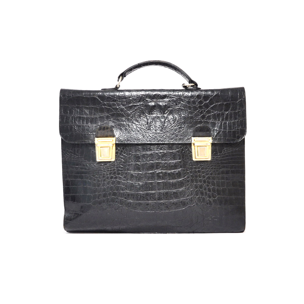 Cartella in pelle nera ~ Arte Vintage Shop